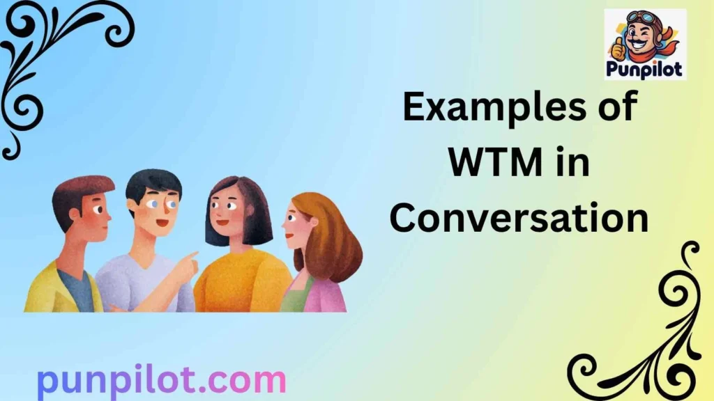 Examples of WTM in Conversation