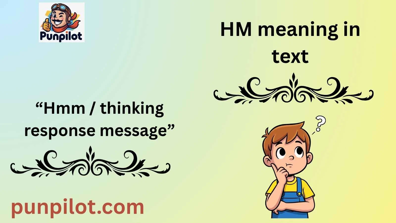 HM meaning in text