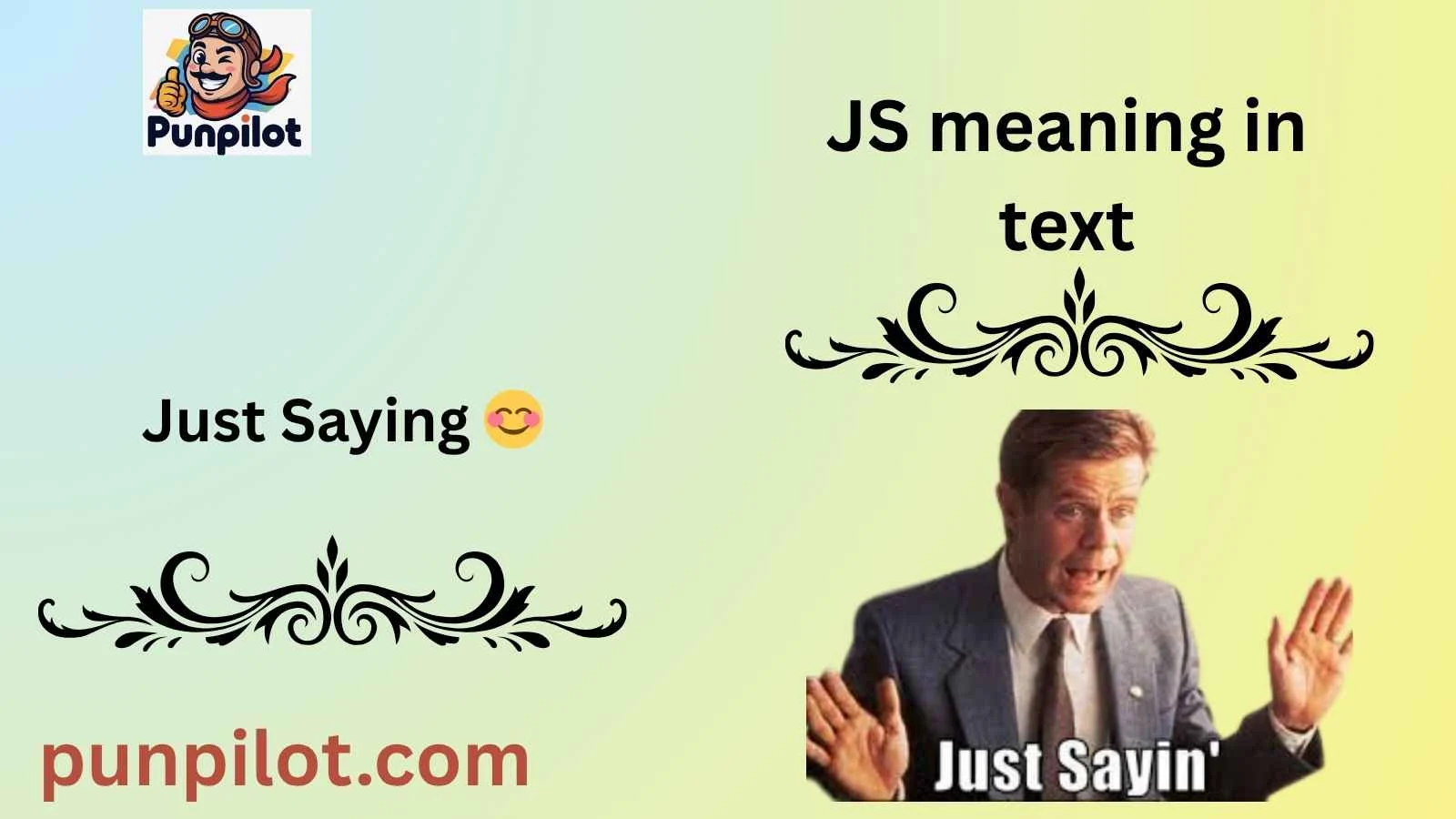 JS meaning in text