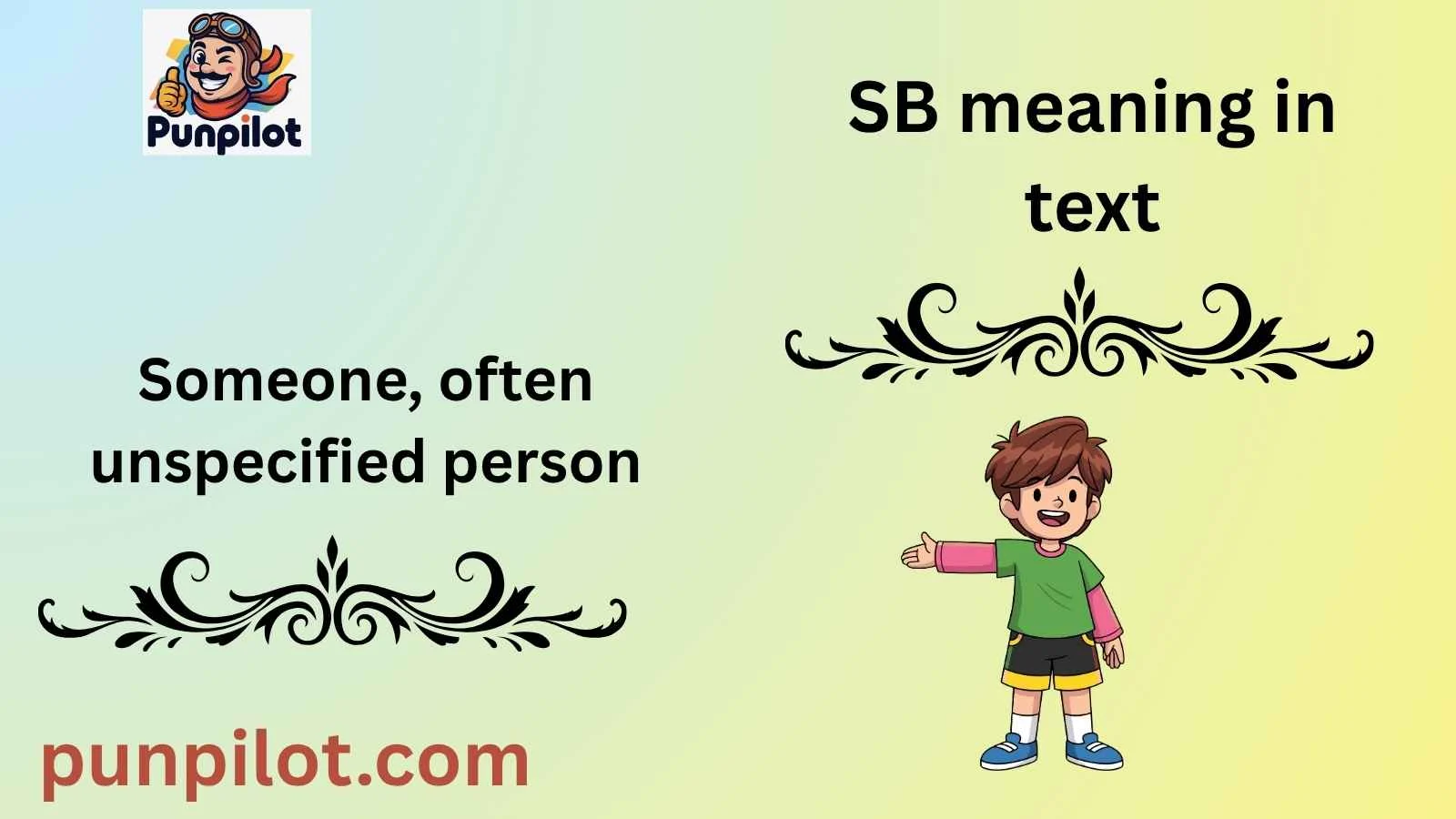 SB meaning in text