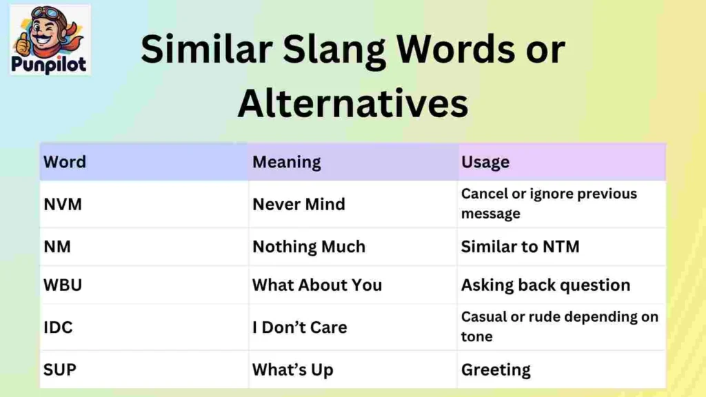 Similar Slang Words or Alternatives