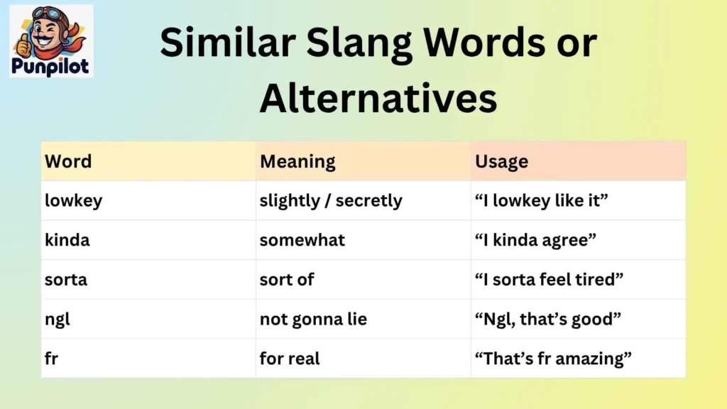 Similar Slang Words or Alternatives