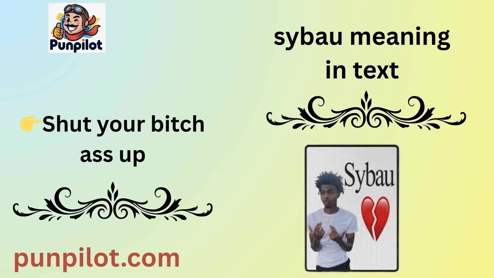 sybau meaning in text