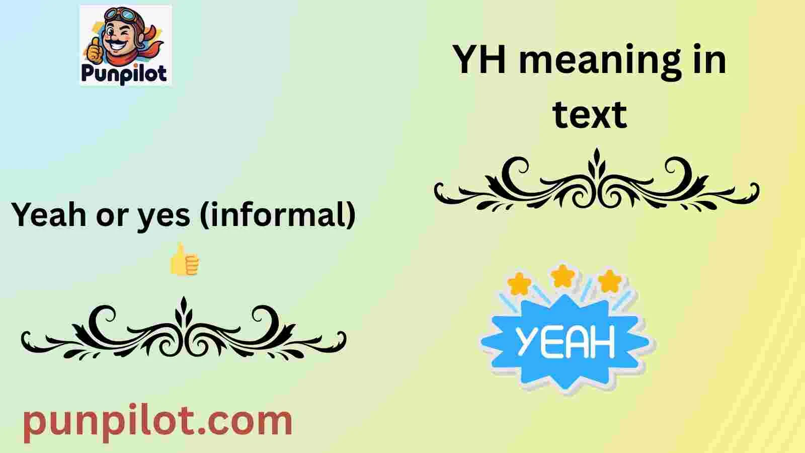 YH meaning in text