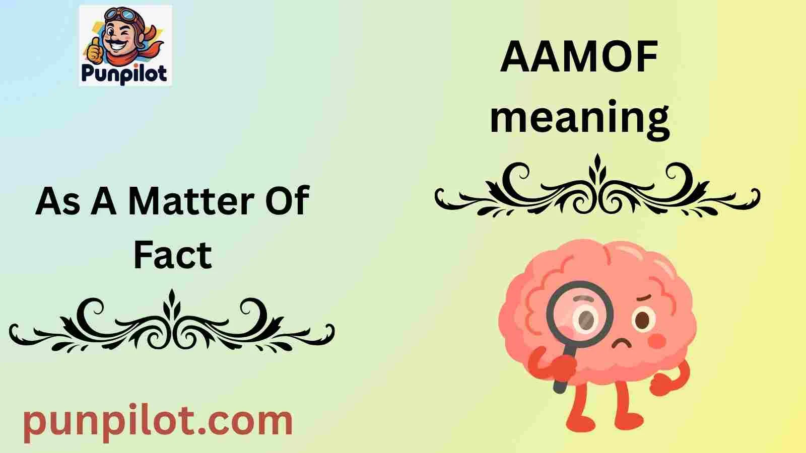 AAMOF meaning