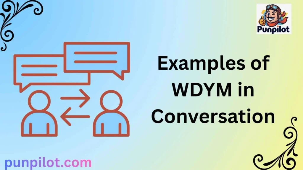 Examples of WDYM in Conversation