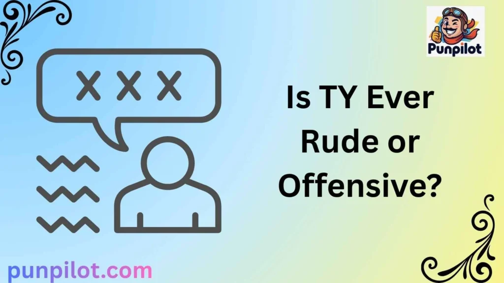 Is TY Ever Rude or Offensive?