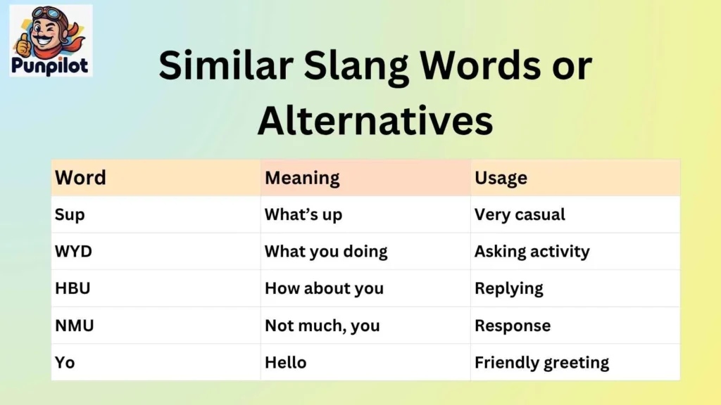 Similar Slang Words or Alternatives