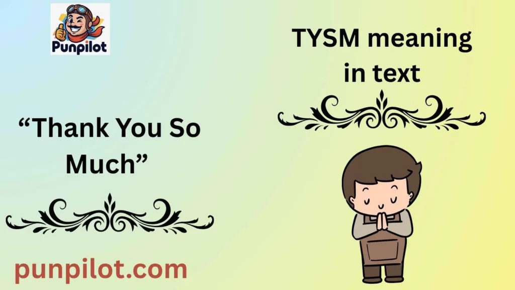 TYSM meaning in text